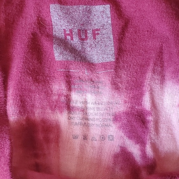 Huf Large Maroon/White Tshirt - Picture 3 of 4
